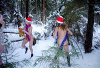 порно фотосессия Три голые снегурочки в холодной зимнем лесу svt148057.jpg