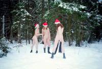 порно фотосессия Три голые снегурочки в холодной зимнем лесу svt148073.jpg