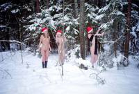 порно фотосессия Три голые снегурочки в холодной зимнем лесу svt148095.jpg