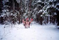 порно фотосессия Три голые снегурочки в холодной зимнем лесу svt148108.jpg