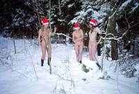 порно фотосессия Три голые снегурочки в холодной зимнем лесу svt148127.jpg