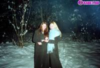 порно фотосессия Голые ночью в зимнем лесу фото-1.йпг